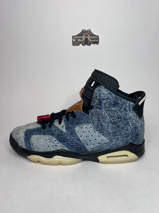 GS Air Jordan 6- "Washed Denim" (2019)